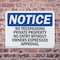 Signmission No Trespassing Private Property No Entry OSHA Notice Sign, Plastic, 14in W x 10in L, 2PK OS-2PACK-NS-P-1014-L-14971 - alternate 8